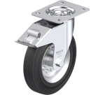 BLICKLE - Roulette pivotante à frein Ø 200mm bandage caoutchouc SBR 205kg - LE-VE 200R-FI