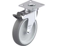 BLICKLE - Roulette pivotante à frein Ø 100mm bandage caoutchouc TPE 70kg - LPA-TPA 100G-FI
