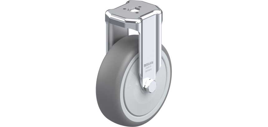 BLICKLE - Roulette fixe Ø 100mm bandage caoutchouc TPE 110kg - BKRA-TPA 101KF