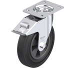 BLICKLE - Roulette pivotante à frein Ø 200mm bandage caoutchouc SBR 205kg - LE-VPP 200G-FI