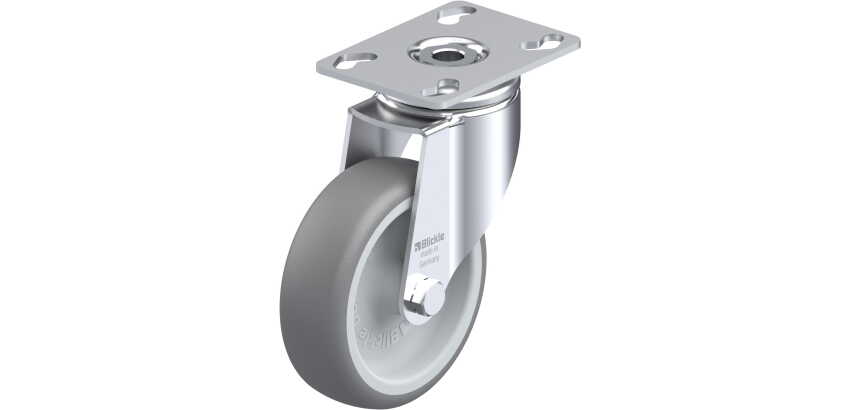 BLICKLE - Roulette pivotante Ø 100mm bandage caoutchouc TPE 110kg - LKPA-TPA 101G