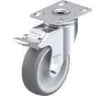 BLICKLE - Roulette pivotante à frein Ø 100mm bandage caoutchouc TPE 110kg - LKPA-TPA 101G-FI