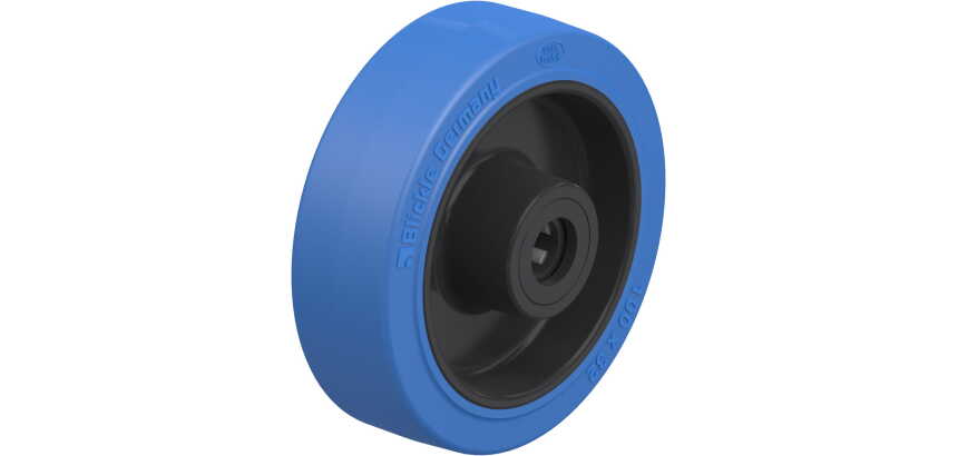 BLICKLE - Roue Ø 100mm bandage caoutchouc NR 200kg - POEV 100/12R-SB