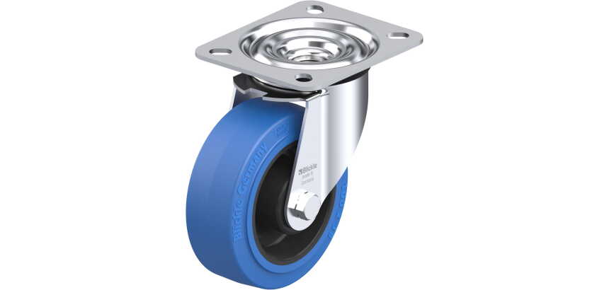 BLICKLE - Roulette pivotante Ø 100mm bandage caoutchouc NR 150kg - LE-POEV 100R-SB