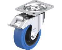 BLICKLE - Roulette pivotante à frein Ø 100mm bandage caoutchouc NR 150kg - LE-POEV 100R-FI-SB