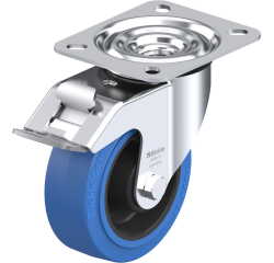 BLICKLE - Roulette pivotante à frein Ø 100mm bandage caoutchouc NR 150kg - LE-POEV 100R-FI-SB