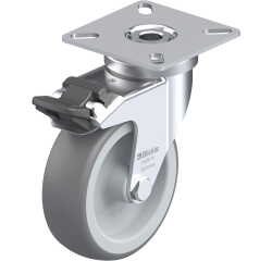 BLICKLE - Roulette pivotante à frein Ø 75mm bandage caoutchouc TPE 75kg - LPA-TPA 75G-FI