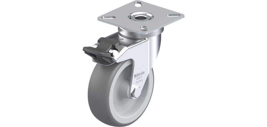 BLICKLE - Roulette pivotante à frein Ø 75mm bandage caoutchouc TPE 75kg - LPA-TPA 75G-FI