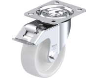 BLICKLE - Roulette pivotante à frein Ø 100mm bandage polyamide PA 6.6 150kg - LE-PO 100R-FI