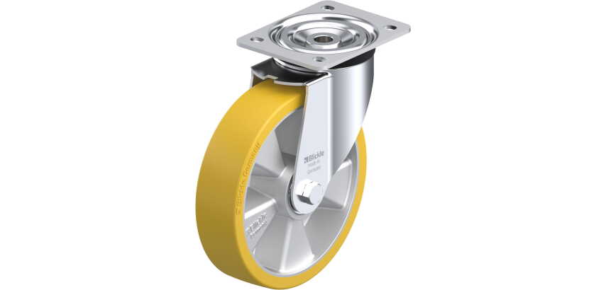 BLICKLE - Roulette pivotante Ø 200mm bandage polyuréthane PU 400kg - L-ALTH 200K