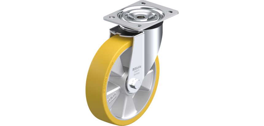 BLICKLE - Roulette pivotante Ø 200mm bandage polyuréthane PU 400kg - L-ALTH 200K