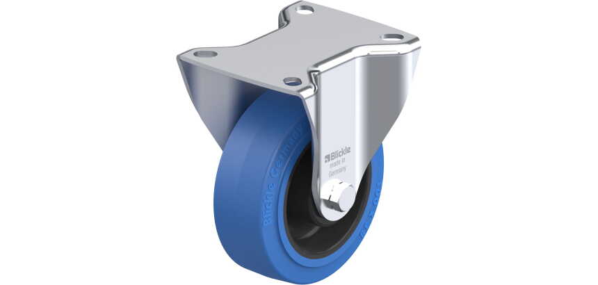BLICKLE - Roulette fixe Ø 100mm bandage caoutchouc NR 200kg - B-POEV 100R-SB
