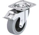 BLICKLE - Roulette pivotante à frein Ø 100mm bandage caoutchouc NR 150kg - LE-POEV 100R-FI-SG