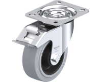 BLICKLE - Roulette pivotante à frein Ø 100mm bandage caoutchouc NR 150kg - LE-POEV 100R-FI-SG