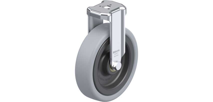 BLICKLE - Roulette fixe Ø 125mm bandage caoutchouc SBR 120kg - BKRA-VPA 126K