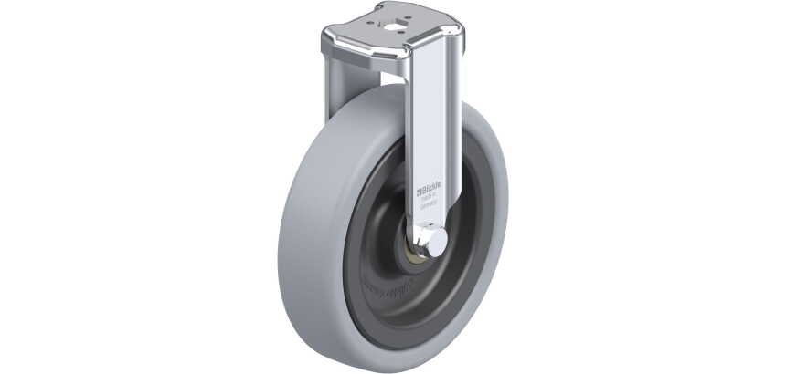BLICKLE - Roulette fixe Ø 125mm bandage caoutchouc SBR 120kg - BKRA-VPA 126K