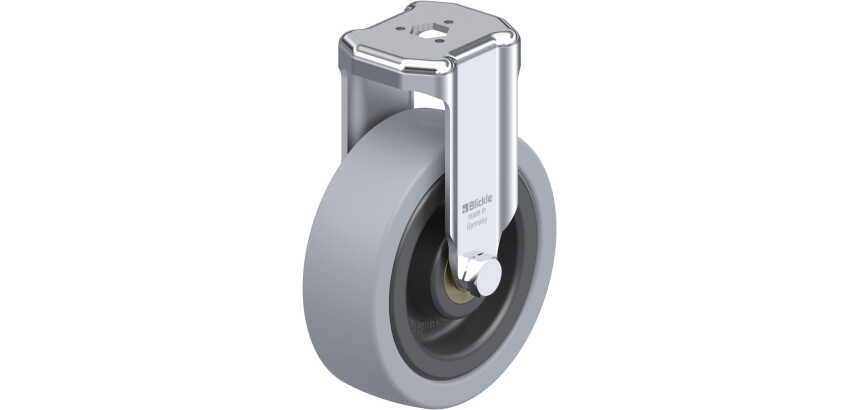 BLICKLE - Roulette fixe Ø 100mm bandage caoutchouc SBR 110kg - BKRA-VPA 101K