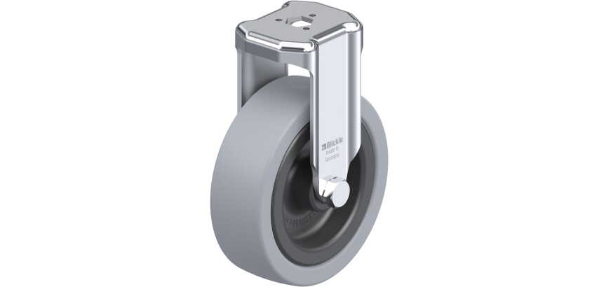BLICKLE - Roulette fixe Ø 100mm bandage caoutchouc SBR 110kg - BKRA-VPA 101G