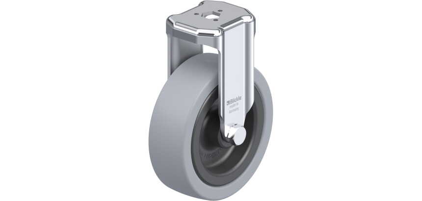 BLICKLE - Roulette fixe Ø 100mm bandage caoutchouc SBR 110kg - BKRA-VPA 101G