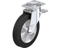 BLICKLE - Roulette pivotante à frein Ø 250mm bandage caoutchouc NR 650kg - LH-ALEV 250K-ST