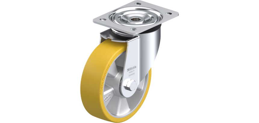 BLICKLE - Roulette pivotante Ø 160mm bandage polyuréthane PU 400kg - L-ALTH 160K