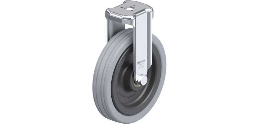 BLICKLE - Roulette fixe Ø 125mm bandage caoutchouc SBR 100kg - BKRA-VPA 125K