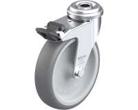 BLICKLE - Roulette pivotante à frein Ø 100mm bandage caoutchouc TPE 70kg - LRA-TPA 100G-FI
