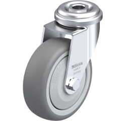 BLICKLE - Roulette pivotante Ø 75mm bandage caoutchouc TPE 75kg - LRA-TPA 75KF
