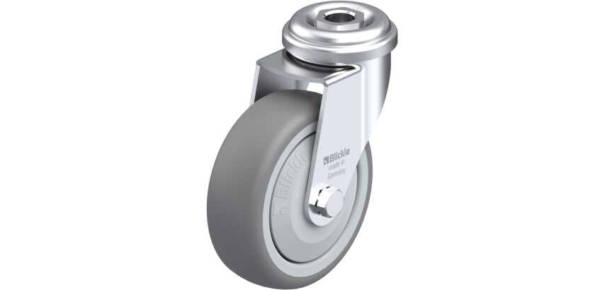 BLICKLE - Roulette pivotante Ø 75mm bandage caoutchouc TPE 75kg - LRA-TPA 75KF