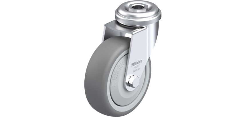 BLICKLE - Roulette pivotante Ø 75mm bandage caoutchouc TPE 75kg - LRA-TPA 75KF