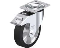 BLICKLE - Roulette pivotante à frein Ø 180mm bandage caoutchouc NR 400kg - L-ALEV 180K-FI