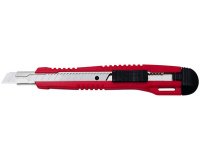 Professionele cutter lemmet 9 mm met clip rood/zwart