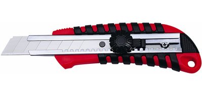 Cutter pro, lame: 18 mm, rouge/noir
