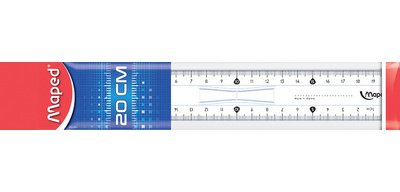 Flat ruler Start 146, 200 mm, plastic, with