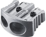 Dubbele slijper Classic in metaal