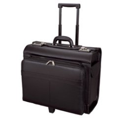 Valise pour pilotes 'SAN REMO', en similicuir, noir