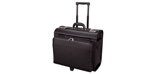Valise pour pilotes 'SAN REMO', en similicuir, noir