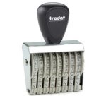 Numéroteur 6 positions, taille empreinte: 9 x 41 mm