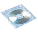 pochette autocollante pour 1 CD/DVD, en PP,