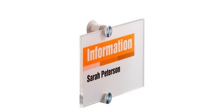 Durable Crystal Sign Door Plate 4822 148x148mm