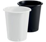 Corbeille à papier BASIC, plastique, 13 litres, noir