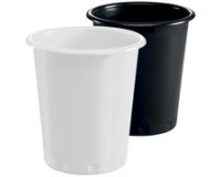 Corbeille à papier BASIC, plastique, 13 litres, noir