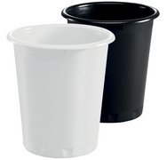 Corbeille à papier BASIC, plastique, 13 litres, noir