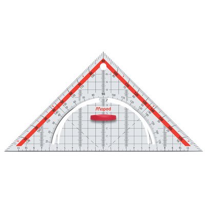 Equerre Géo Technic, hypoténuse: 260 mm, en plastique