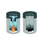 Corbeille à papier SAFE, avec couvercle étouffoir