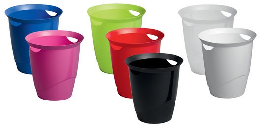 Corbeille à papier TREND, 16 litres, rond