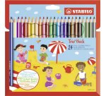 Crayon de couleur triangulaire Trio épais, étui