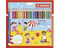 Crayon de couleur triangulaire épais TRIO, étui