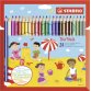 Crayon de couleur triangulaire épais TRIO, étui