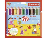 Kleurpotlood driehoekig Trio dik - etui van 18 stuks